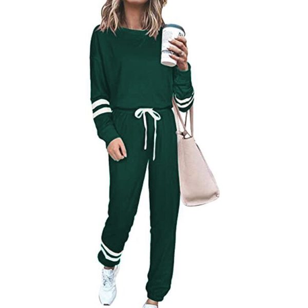 Women's Clothing Plus Size Loose-fitting Solid Color Long Sleeves Casual Suit - Image 10