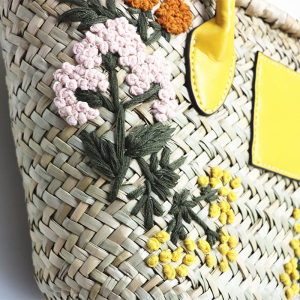 Watercress Handbag Single Shoulder Crossbody Straw Bag - Image 7