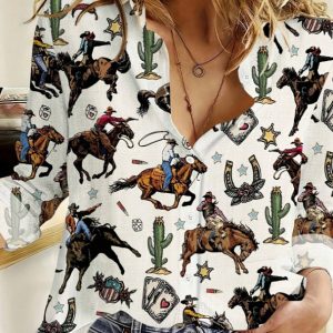 Women's Spring Summer Long Sleeve Casual Shirt
