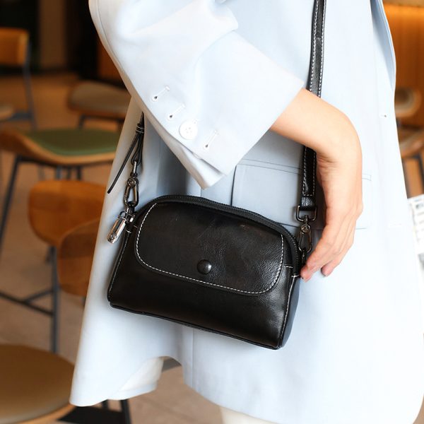 Genuine Leather Women's Shoulder Messenger Bag - Image 10