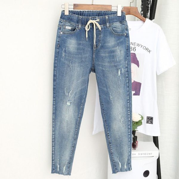 Oversized Jeans Women's Loose High Waist Harem Pants - Image 2