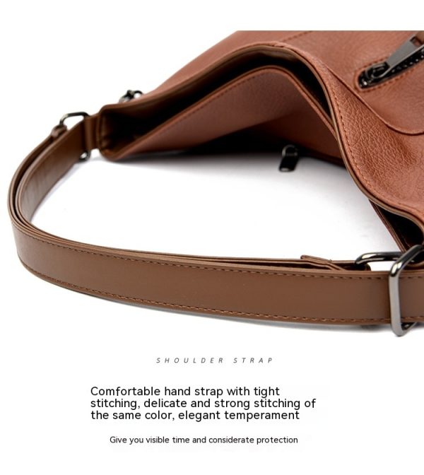 Soft Leather Fashion Shoulder Large Capacity Women's Bag - Image 8