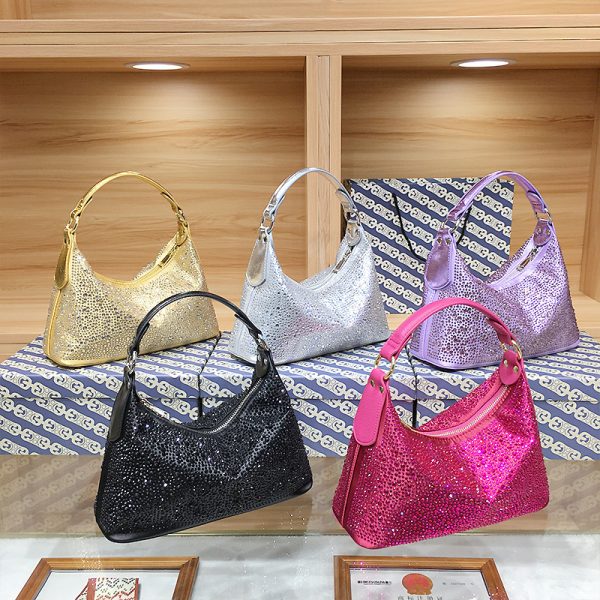 Delicate Rhinestone Women's Bag Dinner Bag Large Capacity Totes - Image 4