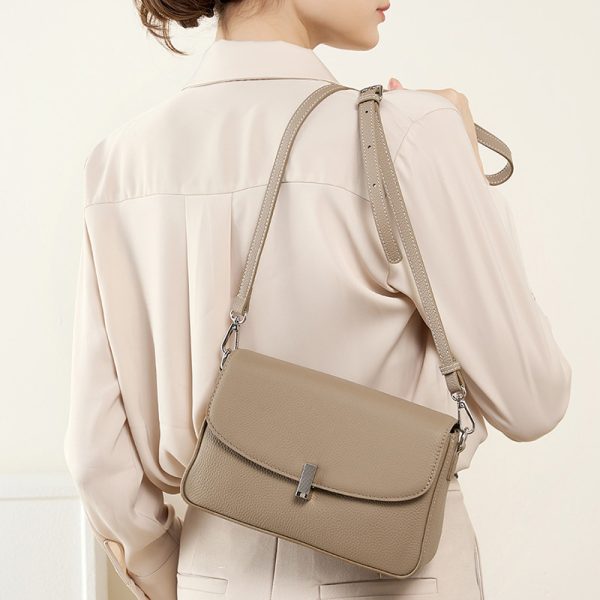 Large Capacity Genuine Leather Crossbody Bag For Women 2025 Graceful And Fashionable Genuine Cowhide - Image 2