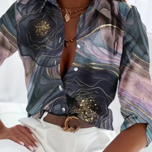 Women's Spring Summer Long Sleeve Casual Shirt