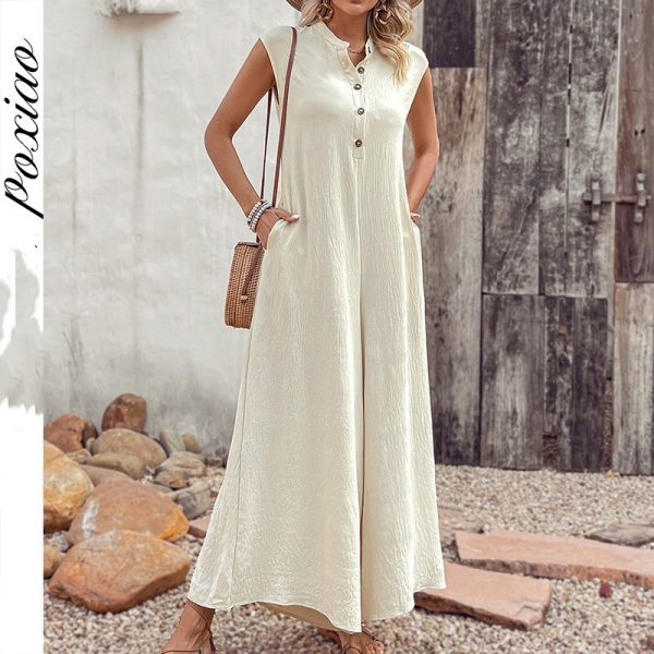 Women's Versatile Casual Solid Color Jumpsuit - Image 2