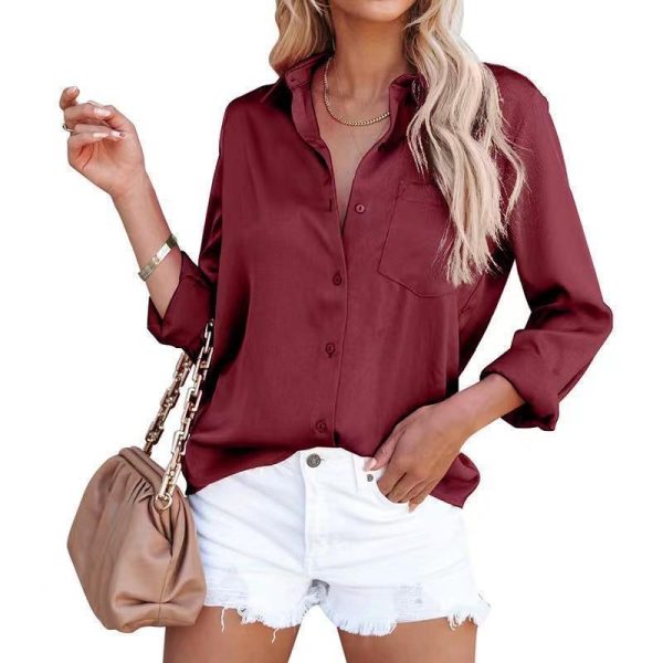 European And American Women's Clothing Spring Long Sleeve V-neck - Image 10