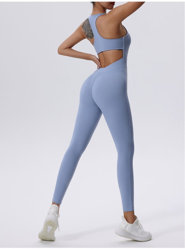 Sleeveless Vest Fitness Sports One-piece Tights For Women - Image 10