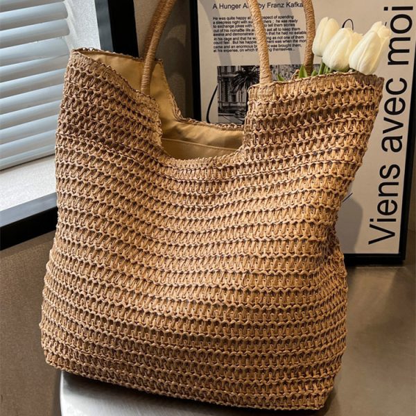 Women's Fashion Large Capacity Straw Bag - Image 4