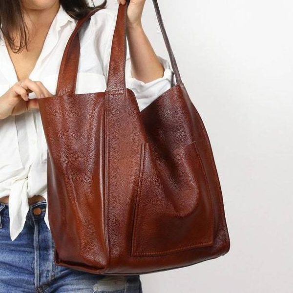 One Shoulder Portable Retro Women's Satchel - Image 5
