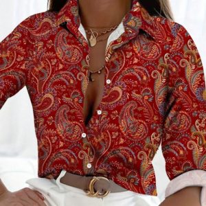 Women's Spring Summer Long Sleeve Casual Shirt