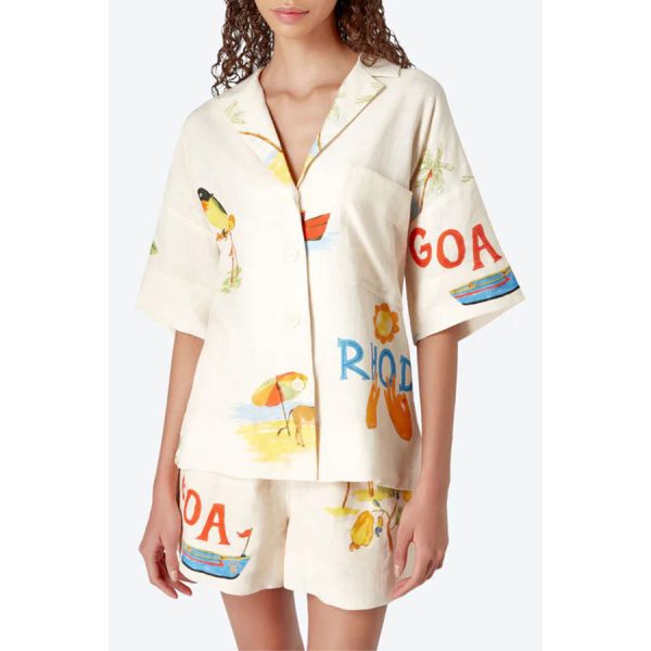 Spring And Summer New Vacation Flip Bat Sleeve Suit - Image 7