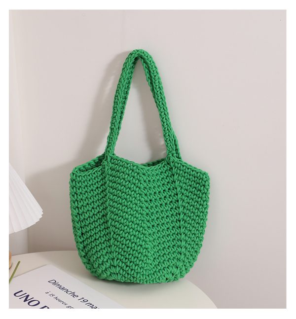 Single Shoulder Cotton Thread Woven Bag - Image 10
