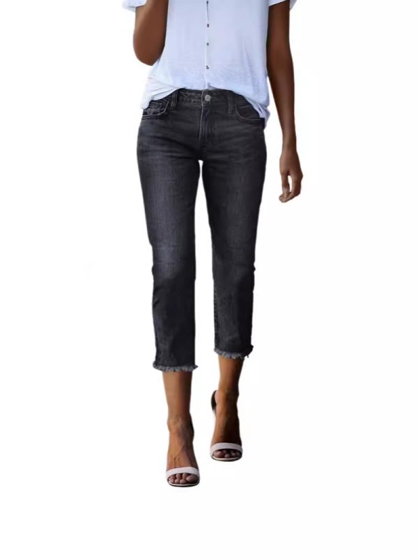 Fashionable Retro Slim-fit Stretch Jeans For Women - Image 8