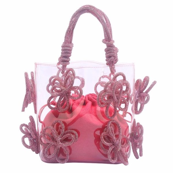 New Women's Diamond Inlaid Rhinestone Flower Handbag - Image 6