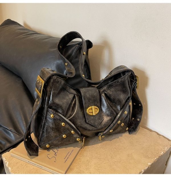 High Sense Heavy Industry Rivets Y2g Hot Girl Underarm Bag - Image 6