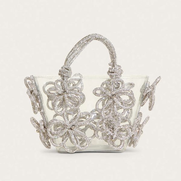 New Women's Diamond Inlaid Rhinestone Flower Handbag - Image 2