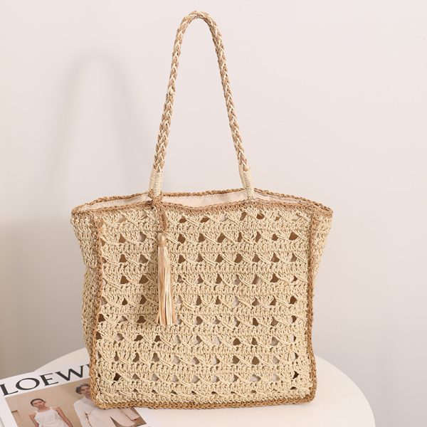 Handmade Woven Bag For Women's Seaside Vacation - Image 3