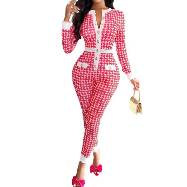 Autumn And Winter European And American Women's Clothing Tight Jumpsuit - Image 5
