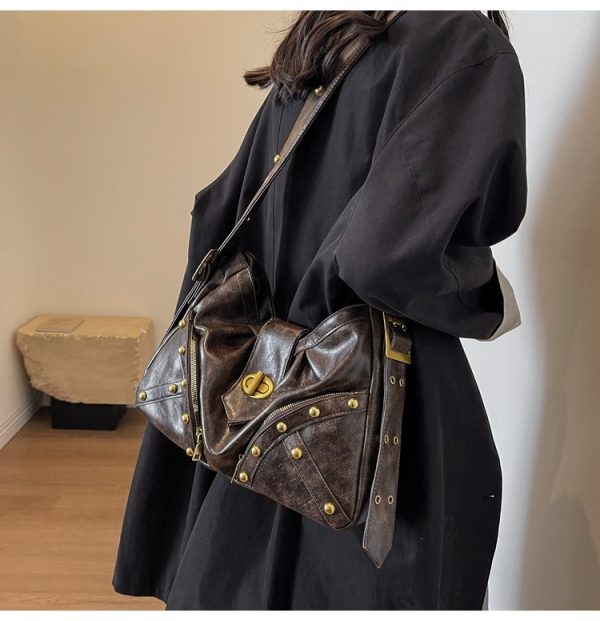 High Sense Heavy Industry Rivets Y2g Hot Girl Underarm Bag - Image 7