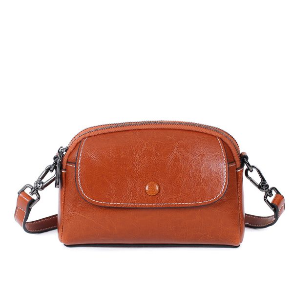 Genuine Leather Women's Shoulder Messenger Bag - Image 5