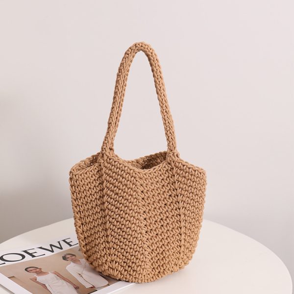 Single Shoulder Cotton Thread Woven Bag - Image 4
