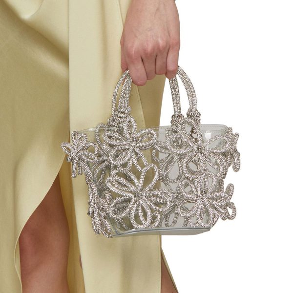 New Women's Diamond Inlaid Rhinestone Flower Handbag - Image 3