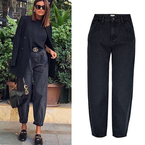 Women's high waist loose jeans - Image 4