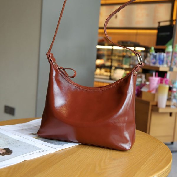 Vegetable Tanned Full-grain Leather Cowhide Minority All-match Women's Bag - Image 7