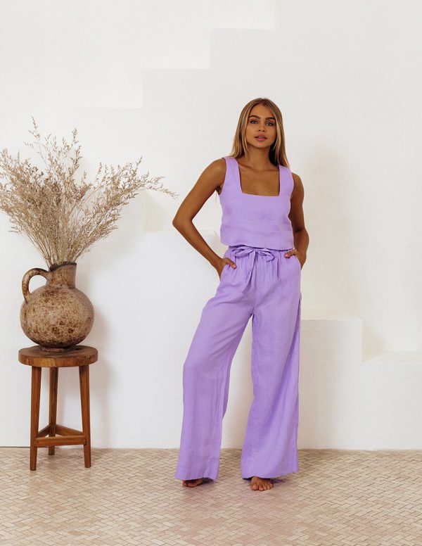 Cotton And Linen Wholesale Vest Sleeveless Trousers Loose Outfit Fashion Suit - Image 9