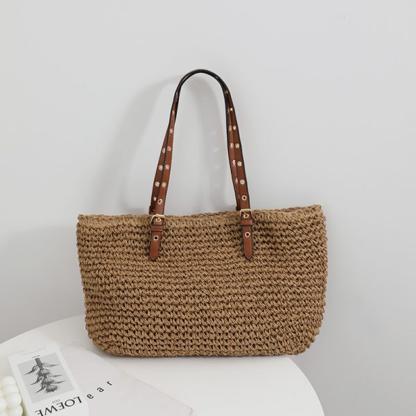 Women's Fashion Simple Large-capacity Handbag Woven Bag