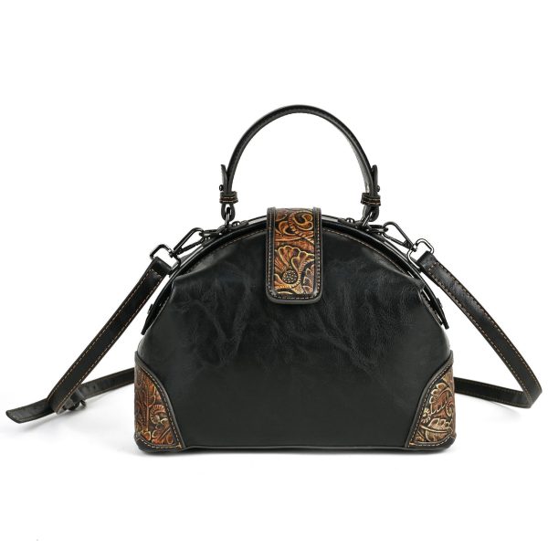 Women's Retro National Style Craft Hand-rub Color Three-dimensional Embossed Clip Bag - Image 6