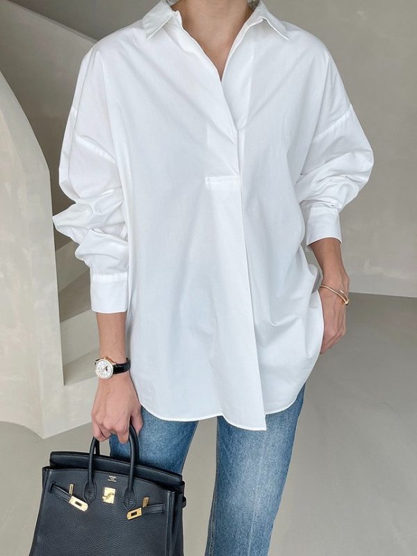 Early Autumn New Temperament Wild Button Loose Slimming Shirt - Image 2