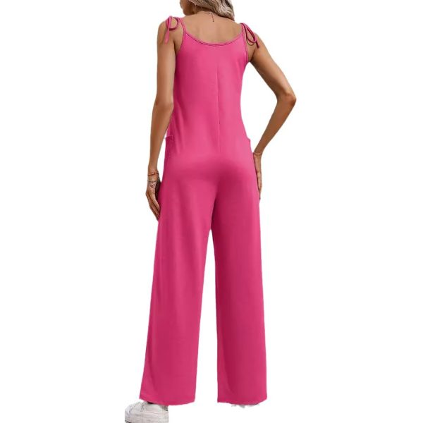 Women's Sling Straight Wide Leg Jumpsuit Trousers - Image 5