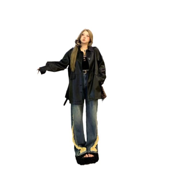 Women's Retro Make Old Ripped Jeans - Image 5