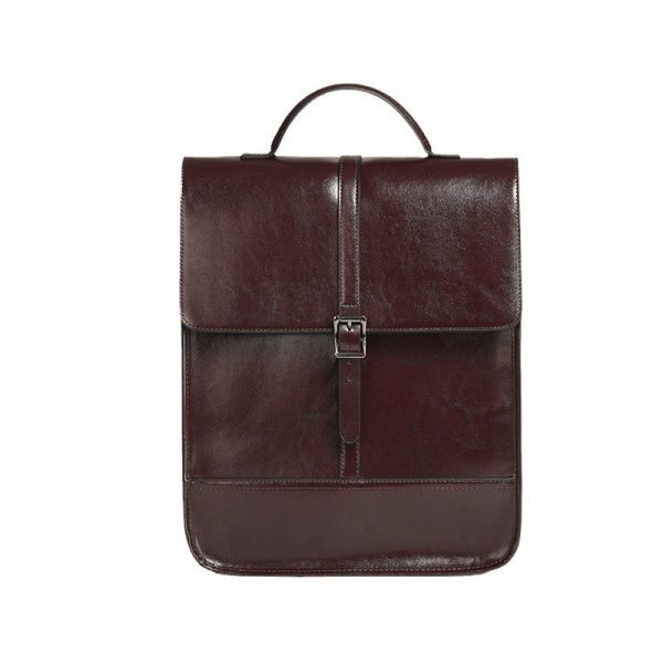 British Style Waterproof Leather Travel Backpack - Image 5