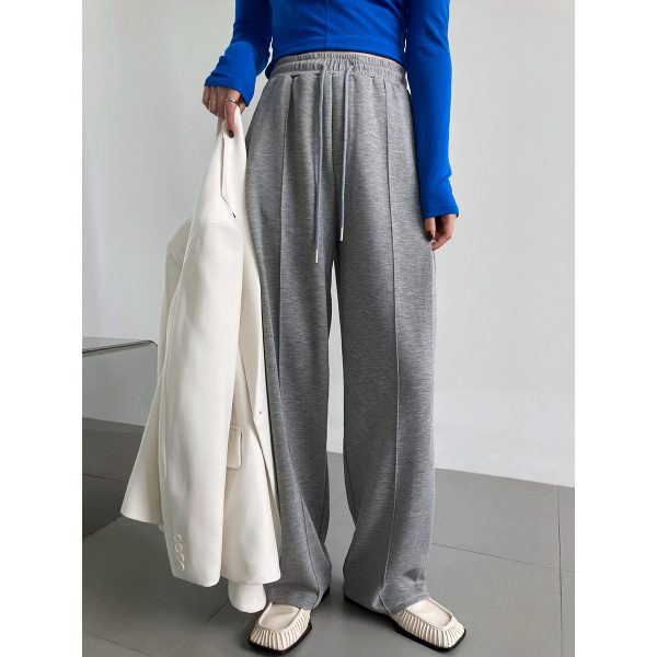 Sports Female Loose Casual Elastic Waist Wide Leg Pants - Image 4
