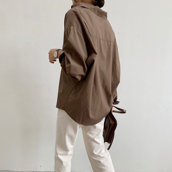 Early Autumn New Temperament Wild Button Loose Slimming Shirt - Image 4