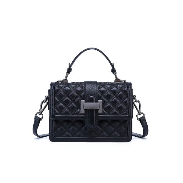 Trendy Fashionable All-match Texture Diamond Plaid Crossbody Bag - Image 5