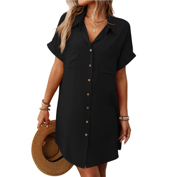 Women's Striped Cotton And Linen Dress Shirt - Image 3