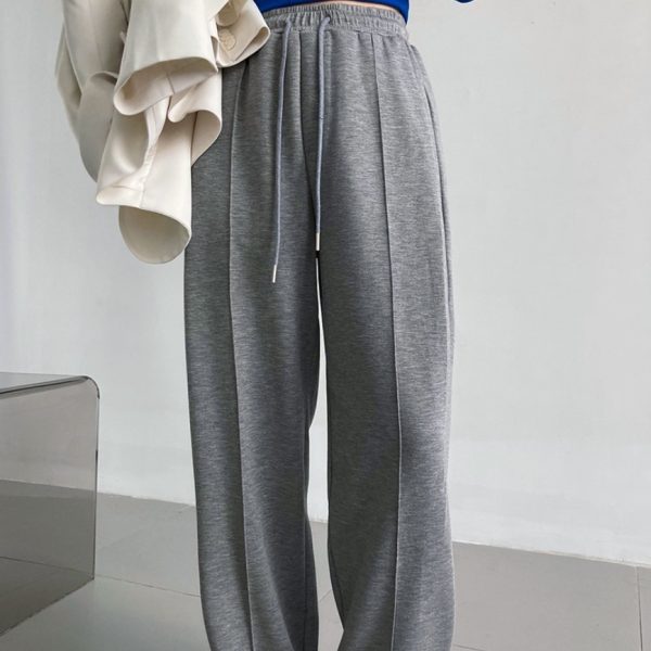 Sports Female Loose Casual Elastic Waist Wide Leg Pants