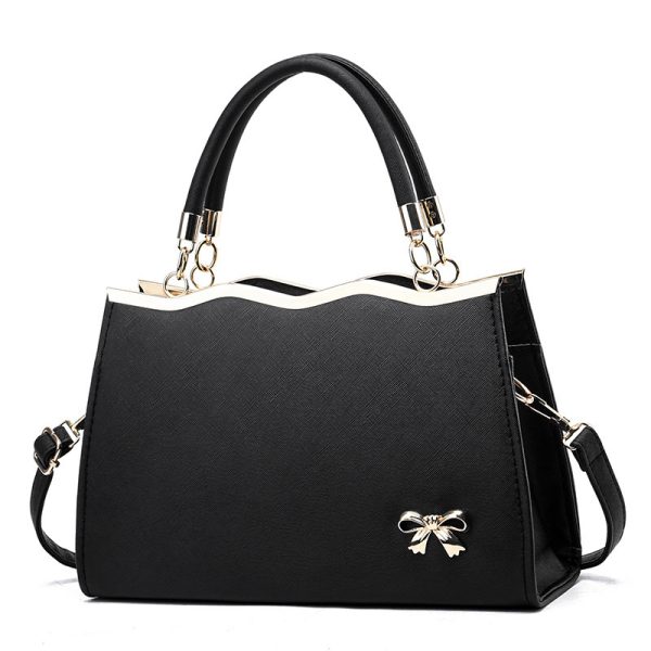 Fashion Bowknot Handbag Large Capacity Shoulder Messenger Bag - Image 7