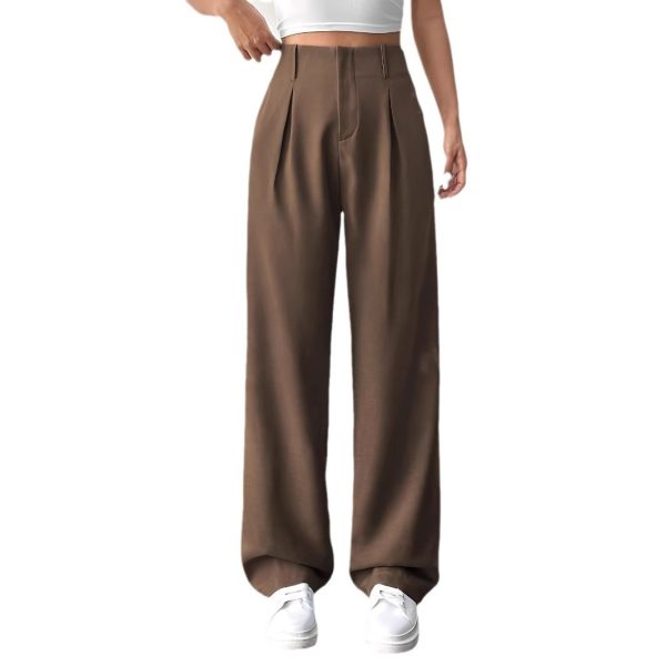 Autumn And Winter High Waist All-matching Wide Leg Leisure Suit Pants For Women - Image 5