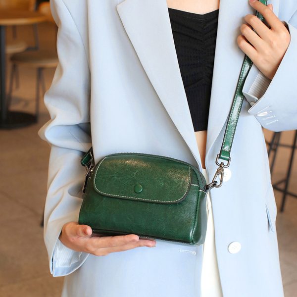 Genuine Leather Women's Shoulder Messenger Bag - Image 8