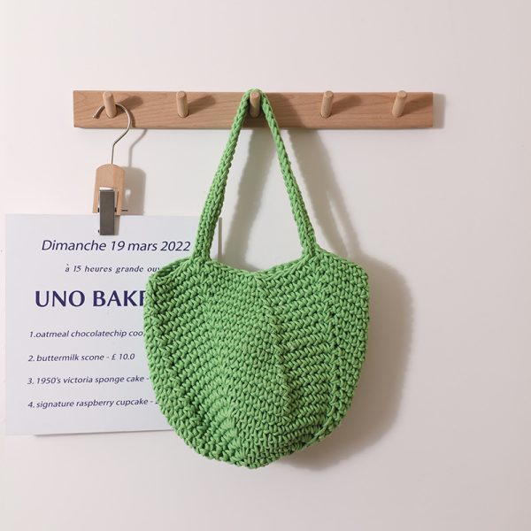 Single Shoulder Cotton Thread Woven Bag - Image 3