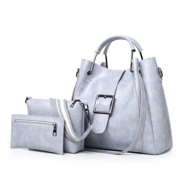 Fashion Women's Three-piece PU Portable Shoulder Bag - Image 3