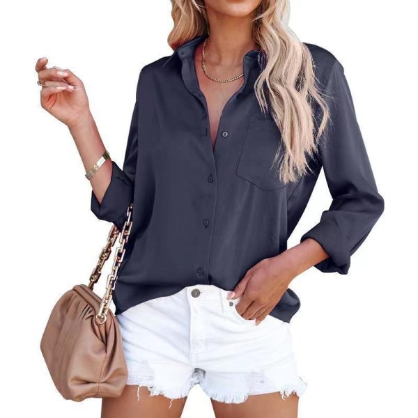 European And American Women's Clothing Spring Long Sleeve V-neck - Image 5
