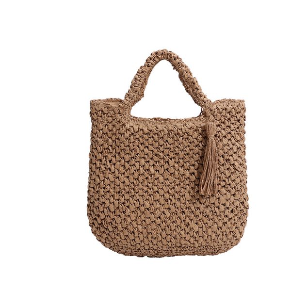 Simple And Large Capacity Single Shoulder Woven Bag - Image 2