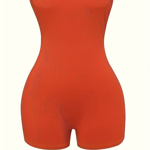 Ladies' Solid Color Off Shoulder Tight Fitting European And American Style Sexy And Hot, Showing Off Figure Fashionable Jumpsuit - Image 2
