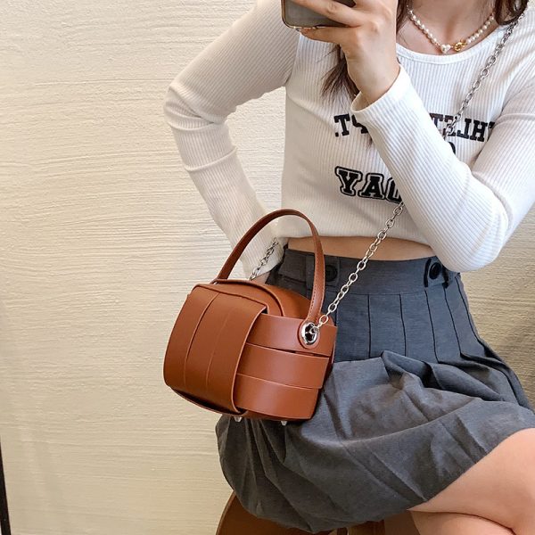 Leather Handbags For Women Vintage Spliced Fashionable - Image 9